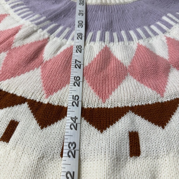 Free Assembly Fair Isle Sweater Turtleneck Mini Dress Women’s Cotton Wool Size L - Picture 6 of 11